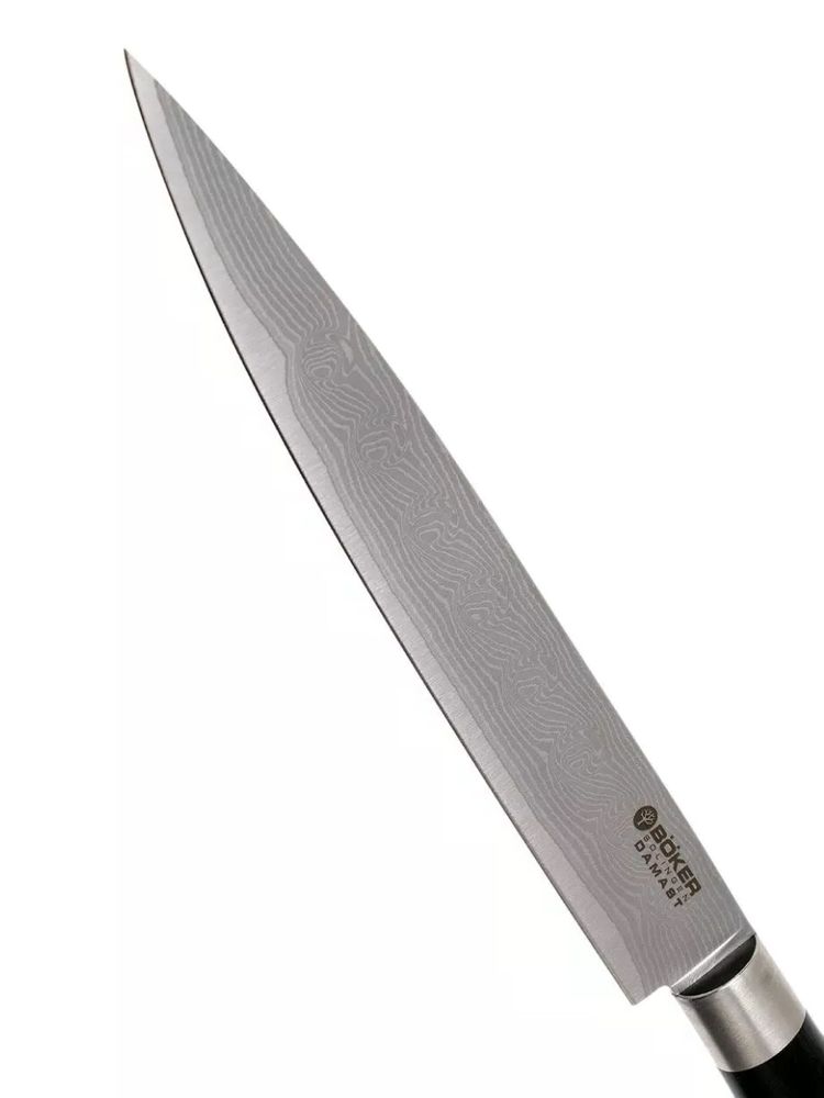 Нож кухонный Boker 130425DAM Damascus Black Carving Knife