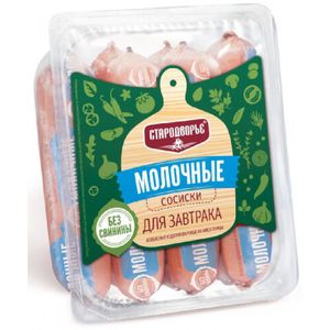 СОСИСКИ МОЛОЧНЫЕ ДЛЯ ЗАВТРАКА 400ГР ОСОБЫЙ РЕЦЕПТ СК