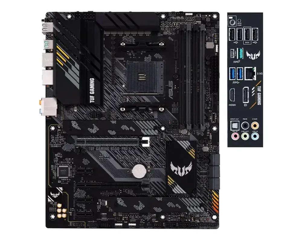 Материнская плата ASUS TUF GAMING B550-PRO AM4 4xDDR4 6xSATA3 2xM.2 RAID HDMI DP ATX (TUF GAMING B550-PRO)