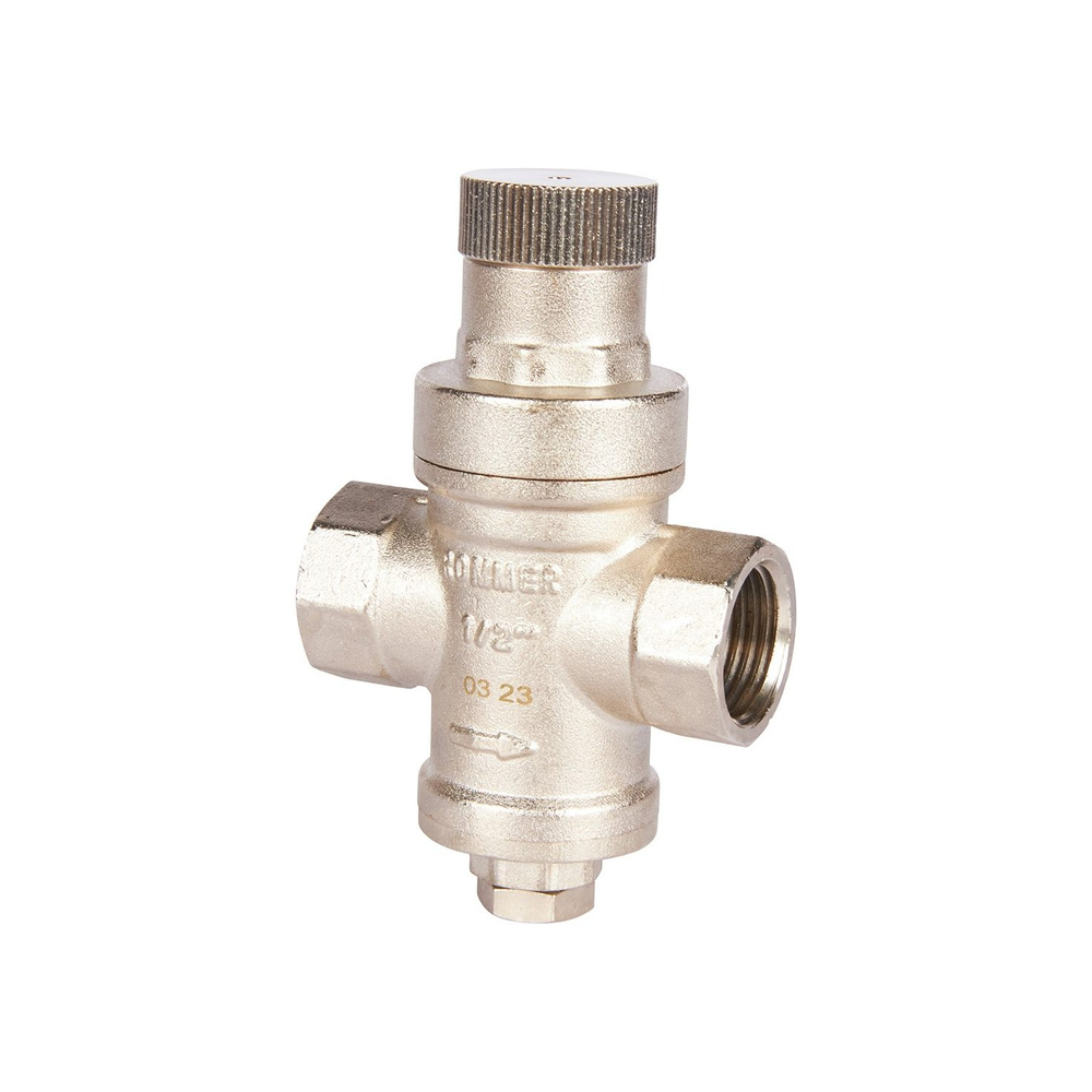 Регулятор давления поршневой ROMMER - 1/2" (ВР/ВР, PN16, Tmax 100°C, настройка 1-6 бар)