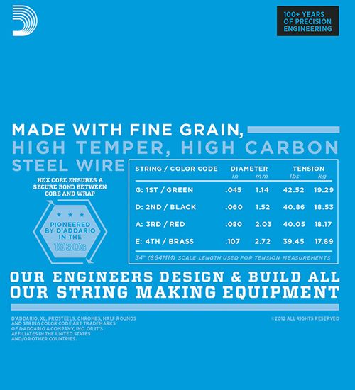 Струны для бас-гитары D'ADDARIO EXL170 BT