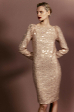 Платье миди из шифона с открытой спиной