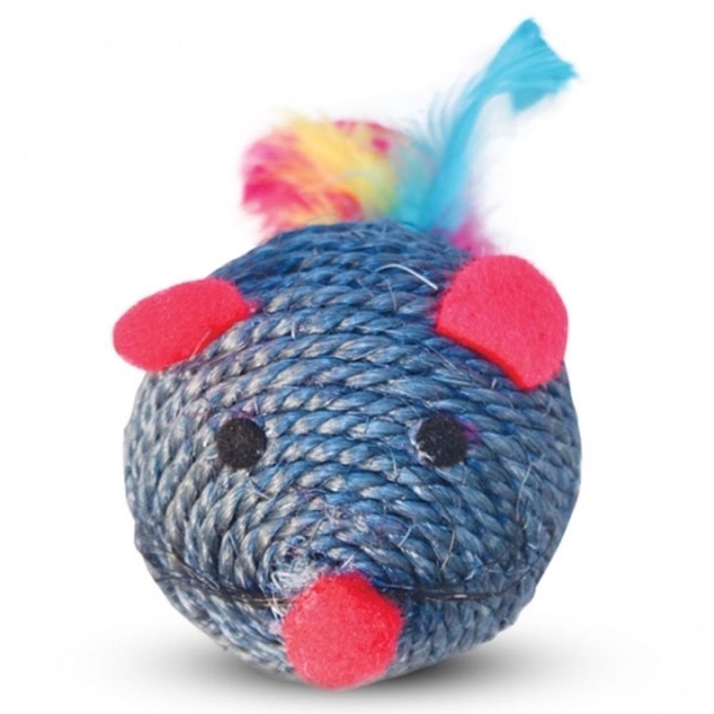 Игрушка для кошек из сизаля &quot;Мышонок&quot;, 65 мм