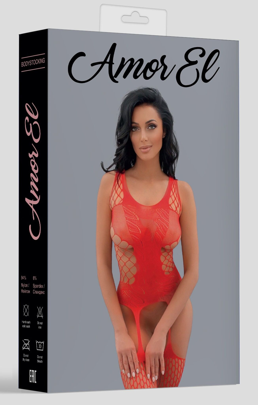 Боди-комбинезон Ines с имитацией чулок (Размер: S-M-L) (Цвет: черный)