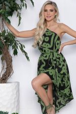 Платье Лабиринт любви (черно-зеленое) П10645 LT Collection