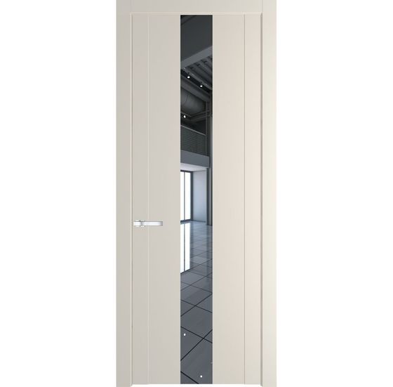 Межкомнатная дверь эмаль Profil Doors 1.9P кремовая магнолия зеркало