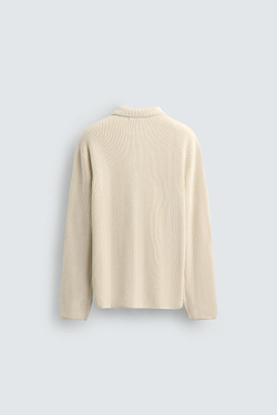 ZARA КАРДИГАН В РУБЧИК, ЭКРЮ