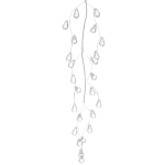 Ветка декоративная «Изящные искры» 36 см, Серебро