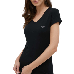 Женская футболка черная V NECK Emporio Armani 164407_CC318 00120