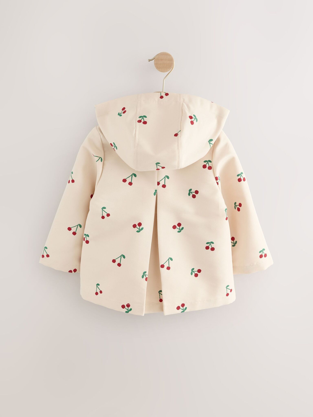 Плащ с капюшоном для девочки Next E25-134, Кремовый