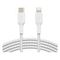 Кабель Belkin Boost Charge Braided USB-C - Lightning 2 м (CAA004bt2MWH) белый