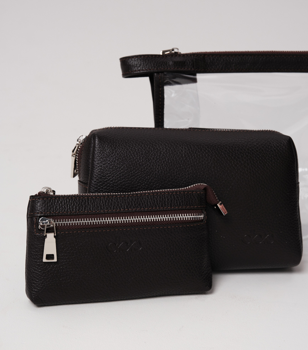 Набор косметичек DBR 15-89 темно-коричневый