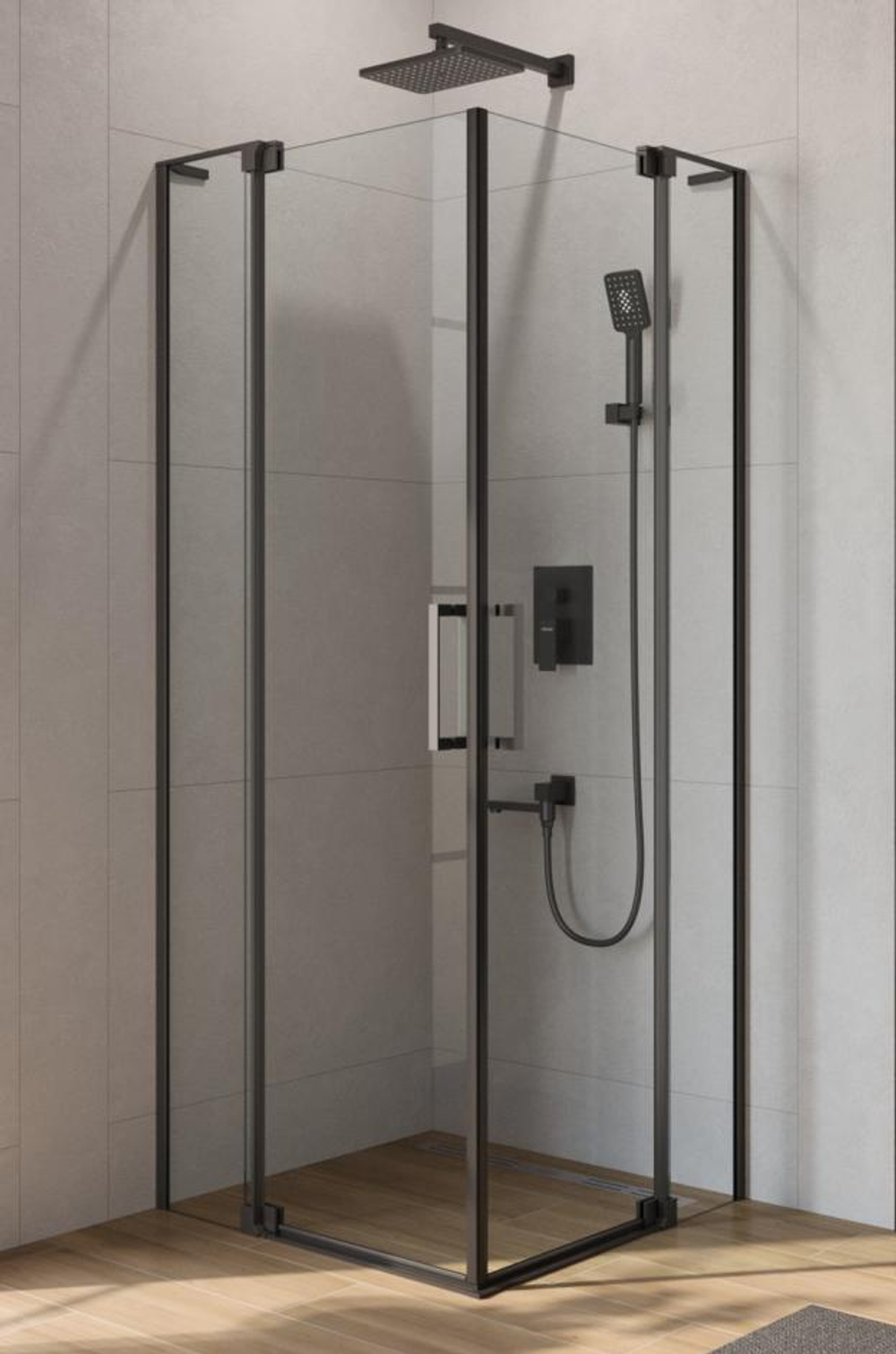 Душевой уголок Cezares SLIDER-AH-2-70/80-80/90-C-NERO