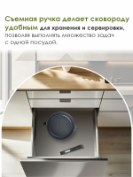 Сковорода "Мечта" Гранит со съемной ручкой от 18 до 30 см