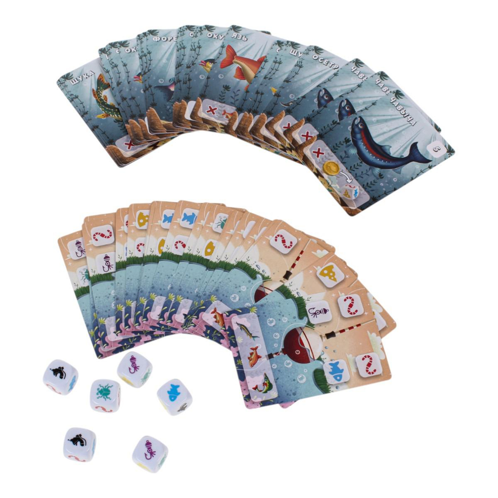 Игра настольная "Кубическая рыбалка" 67 карточек (ND Play)