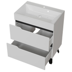 Тумба д/ванной "ОРИОН-70" 2 ящика белый/графит под рак."ЛАЙН 70" мебельный (MIXLINE) (ПВХ)