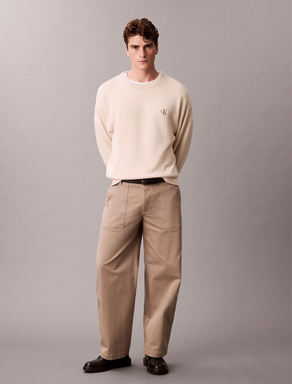 Свитер Calvin Klein Cotton Relaxed Faded Tofu