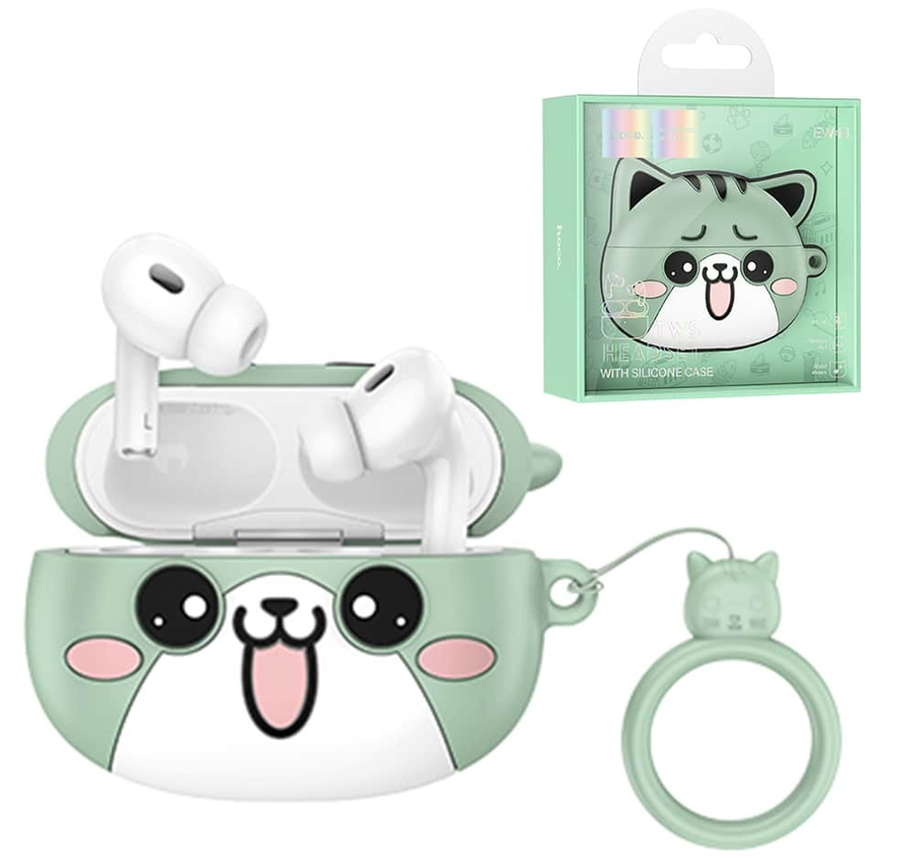 Беспроводные наушники TWS HOCO EW48 (зеленый) Mint cat