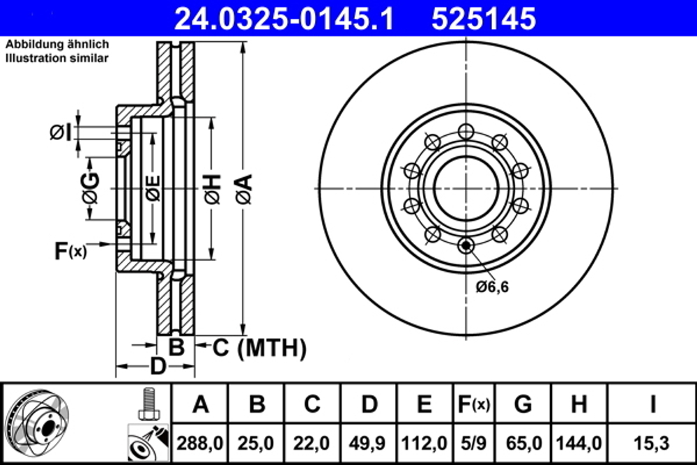 ATE - 24032501451-ATE - Brake Disc