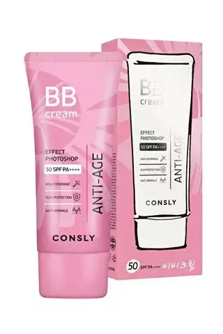 BB крем для лица антивозрастной CONSLY BB Cream Effect Photoshop Anti-Age SPF50 PA++++ 50 мл