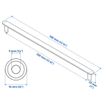Ручка - NYDALA IKEA/ НИДАЛАИКЕА, 41х10 см, черный