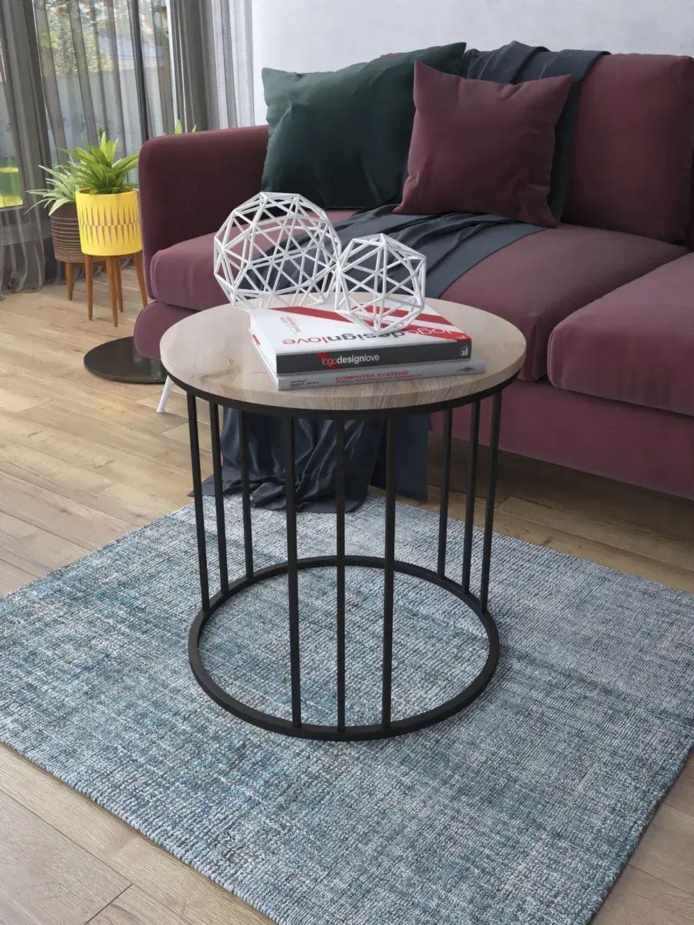 Журнальный стол Трио малый - ЧД - МДФ в ПВХ