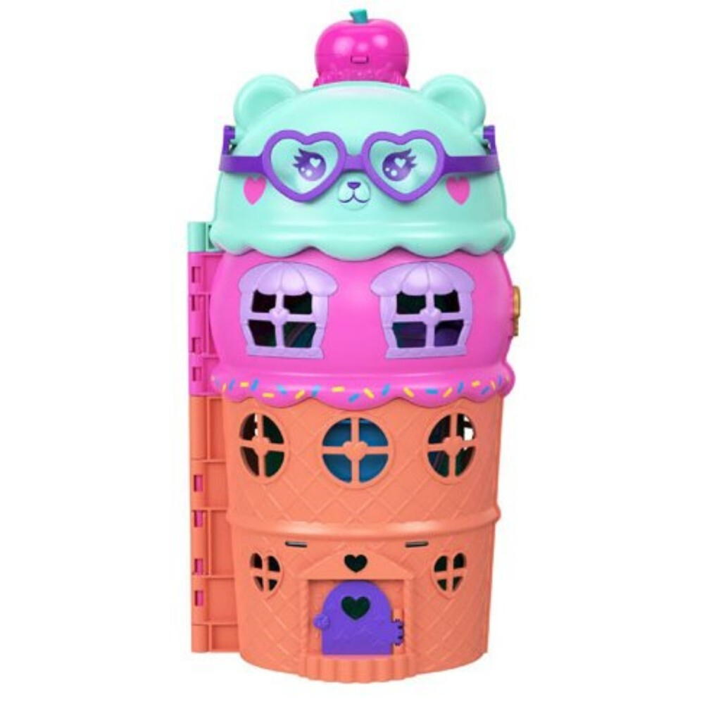 Polly Pocket - Игровой домик "Десерт мороженого" + 2 куклы + 25 аксессуаров JFT91