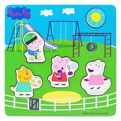 Пазлы деревянные Свинка Пеппа "Детская площадка"