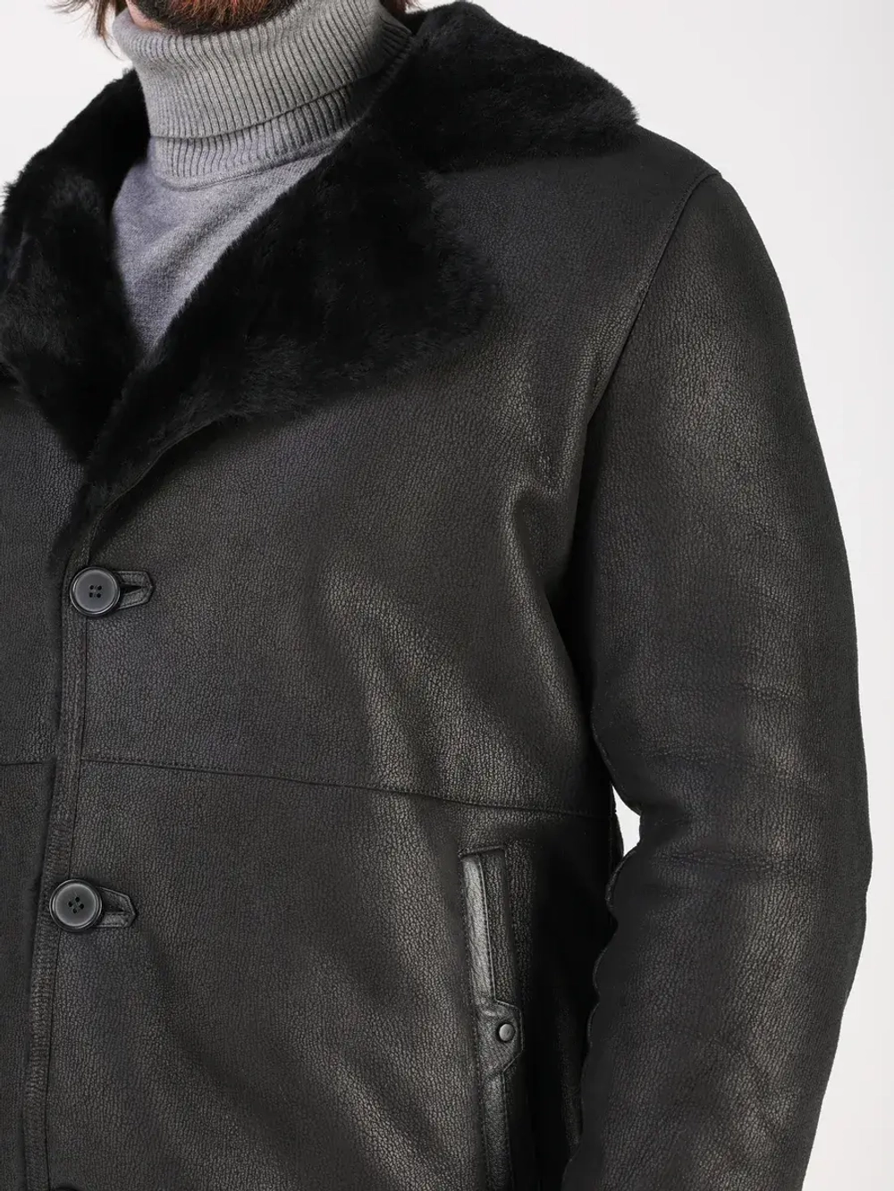 Дубленка зимняя натуральная куртка - пальто