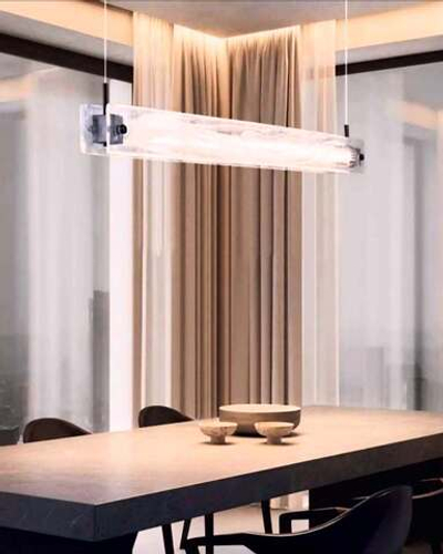 Стильная люстра с эффектом волнистого стекла