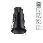 358907 SPOT NT22 442 черный Встраиваемый светодиодный светильник с переключателем цветовой температуры IP20 LED 3000К\4000К\6000К 7W 220V LANG