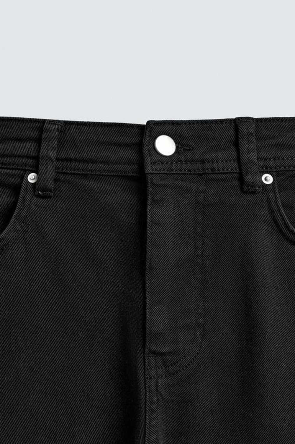 ZARA БРЮКИ STRAIGHT FIT, ЧЕРНЫЙ