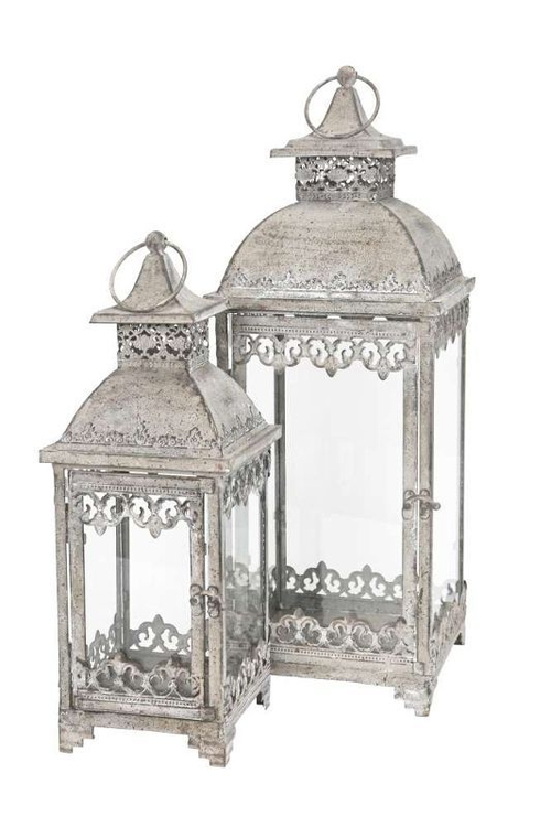 Набор из 2-х подсвечников "Флёр де лиз" 15,5x15,5x42см/20,5x20,5x55см + 6,5см кольца