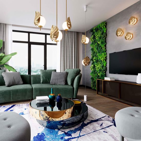 4864/1 MODERN ODL_EX22 81 золотистый/белый/стекло Подвес E14 1*40W JUNGLE