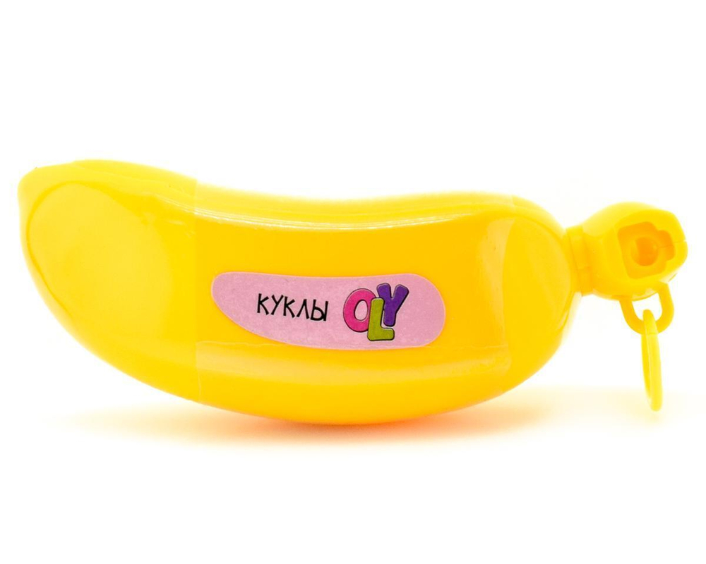 Куколка OLY в шапочке -ушанке в банане. Девочка 8см, арт.3370-B (Bondibon)