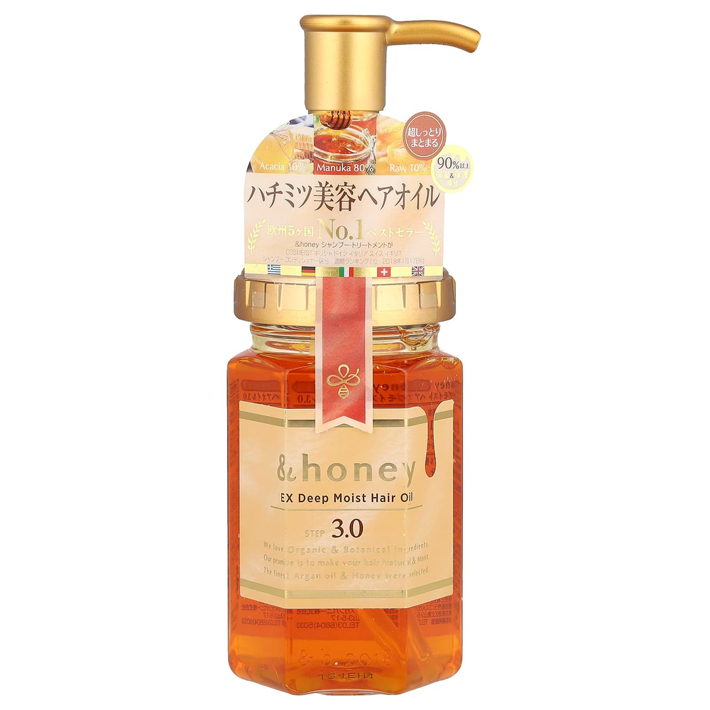 &honey, EX Deep Moist, масло для волос из болгарской розы, 100 мл (3,4 жидк. Унции)