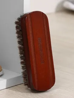 Щётка для обуви с конским волосом, 13×5×4 см
