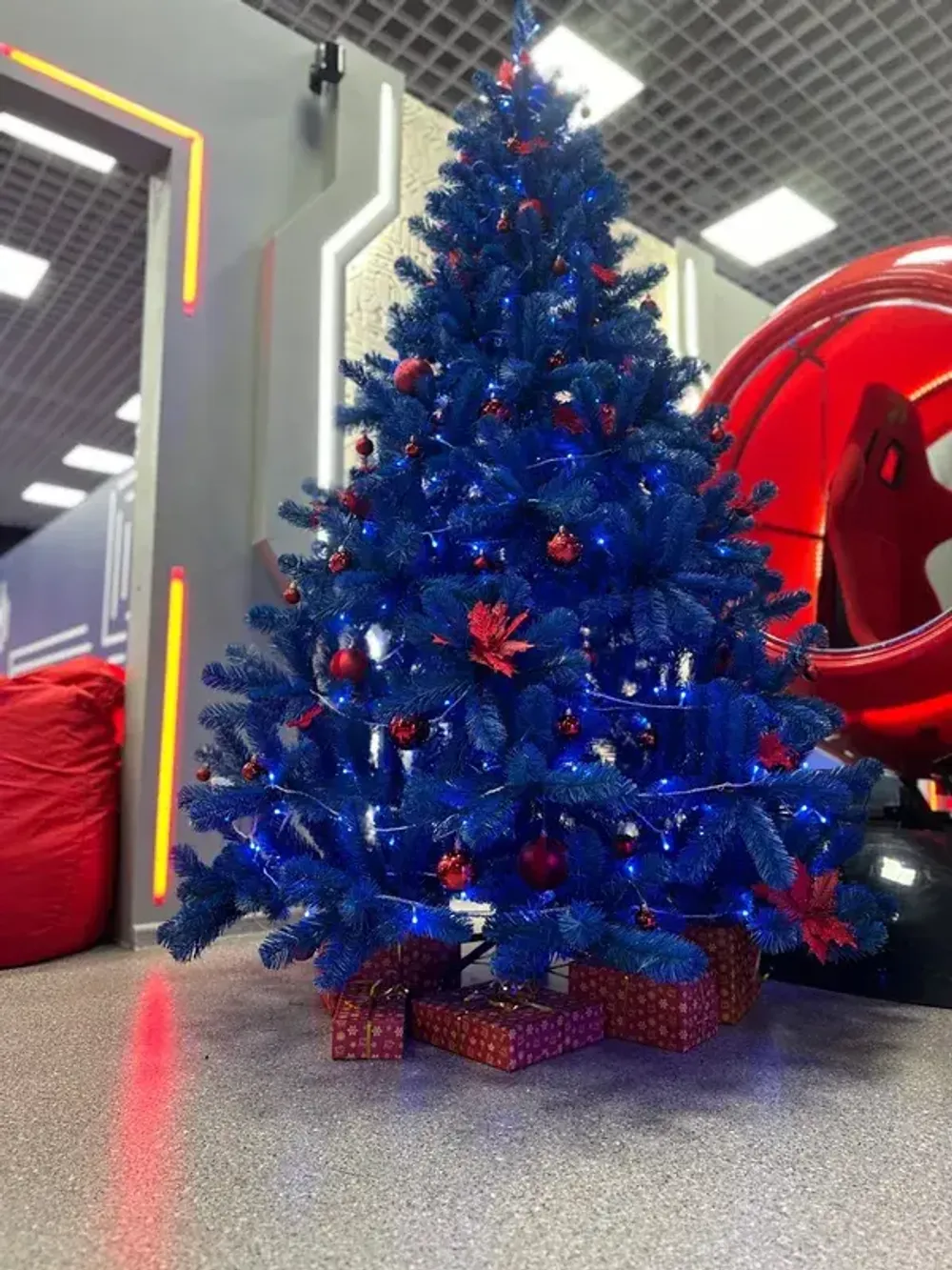 Искусственная синяя елка «Морозная» (пвх) 150 см / 1.5 м