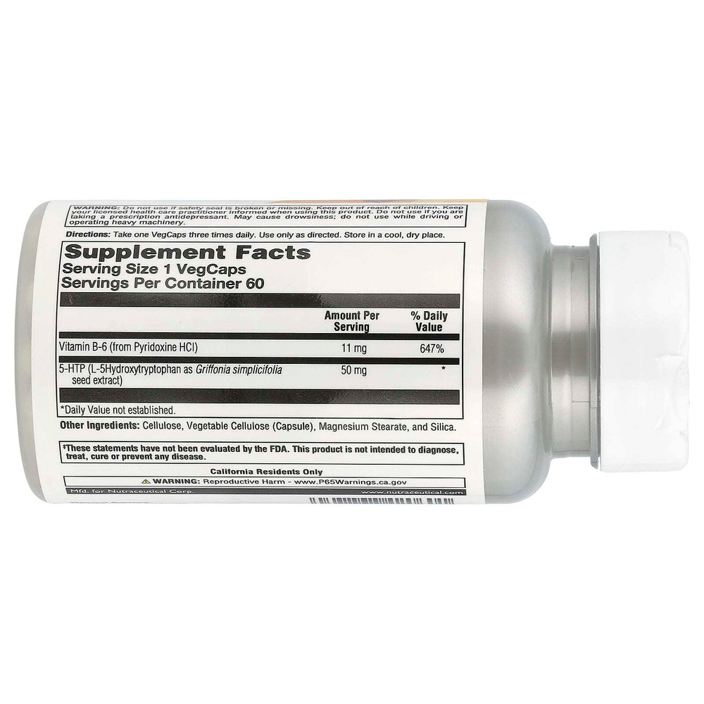 Natural Balance, 5-HTP, 50 мг, 60 вегетарианских капсул