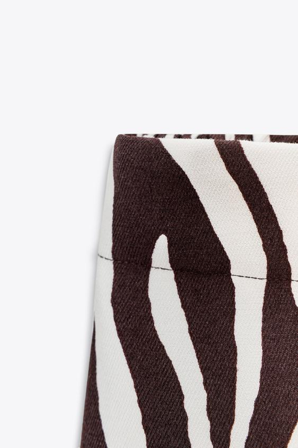 ZARA БРЮКИ С АНИМАЛИСТИЧЕСКИМ ПРИНТОМ, КОРИЧНЕВЫЙ / ЭКРЮ