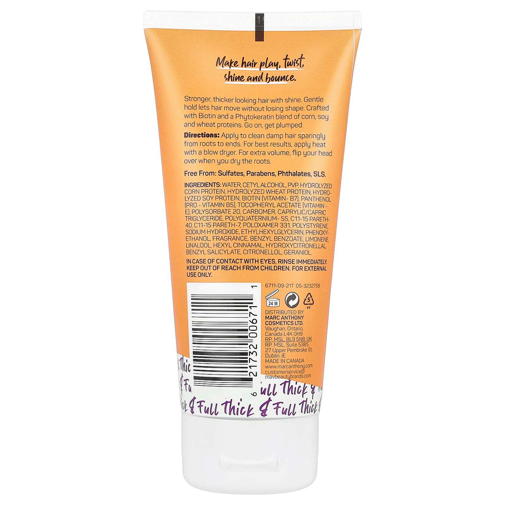 Marc Anthony, Мгновенно густой + биотин ™, ​Крем для придания упругости и упругости, 140 г (4,93 унции)