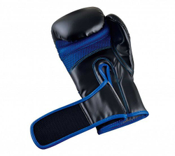 Перчатки боксерские Hybrid 80 черно-синие adiH80
