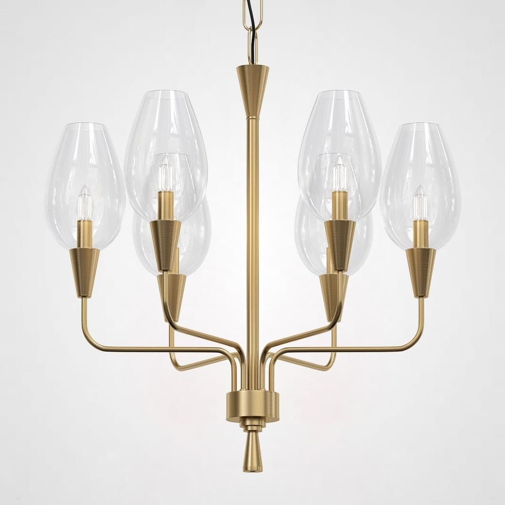 Подвесная Дизайнерская Люстра Viola 6 Прозрачный By Imperiumloft