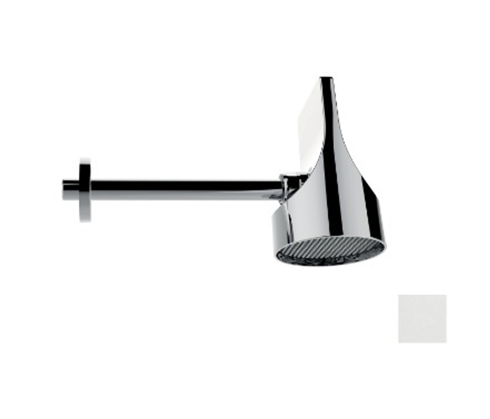 Bossini Apice душ верхний, поворотный, настенный держатель Ø100 мм, цвет белый матовый