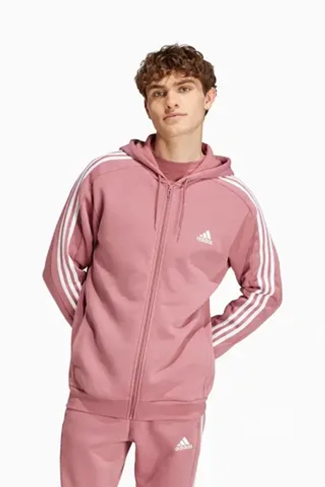 Кофта adidas Essentials Fleece 3S FZ - розовый