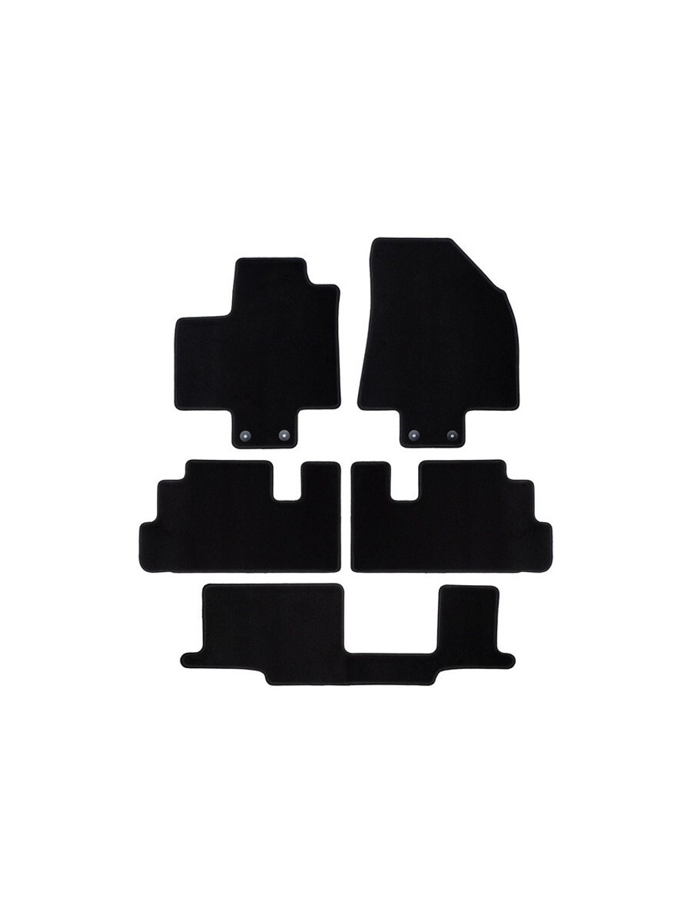 Коврики в салон для NISSAN Pathfinder 2021-, внедорожник , 8 мест, 5 шт. (текстиль) KLEVER0103606601200K