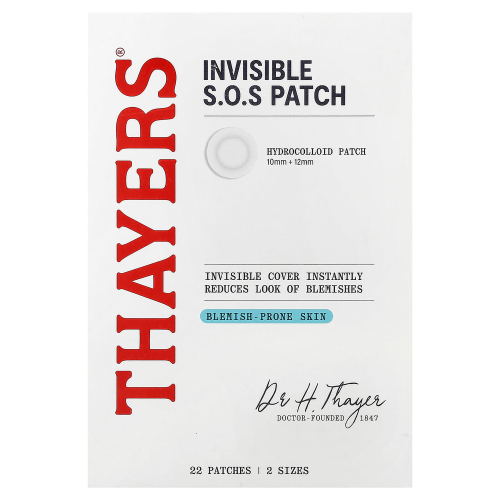 Thayers, Invisium SOS Patch, патчи для кожи, склонной к высыпаниям, 22 шт.