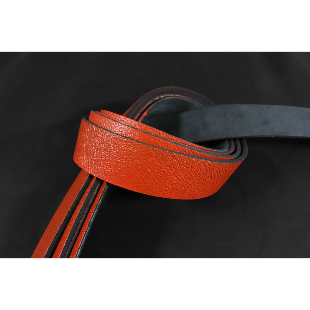 Ременная заготовка Красно-оранжевая с лицевой отделкой + Плита Слон