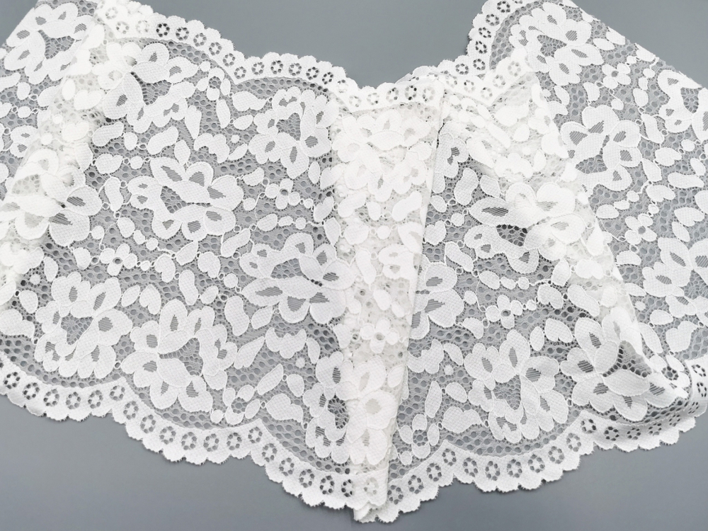 Эластичное кружево, молоко, 23,5 см, (Арт: EK-2794), м