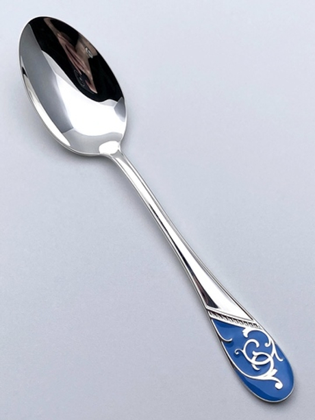 Ложка из серебра /Позолота,чернение,Эмаль